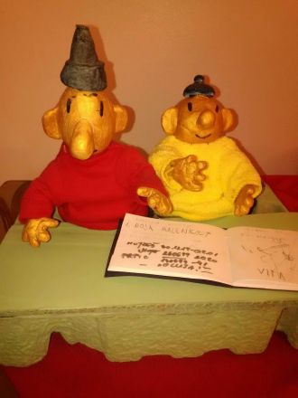 Pat och Mat- två figurer i ett tjeckiskt barnprogram. Tjeckiska huset, Rijeka.