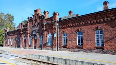 Järnvägsstationen.