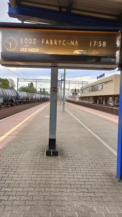 I Koluszki - i väntan på tåget till&nbsp;Łódź. Den sista korta etappen.