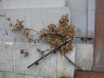 Badnjak - eldande av ekkvistar är en serbisk jultradition.